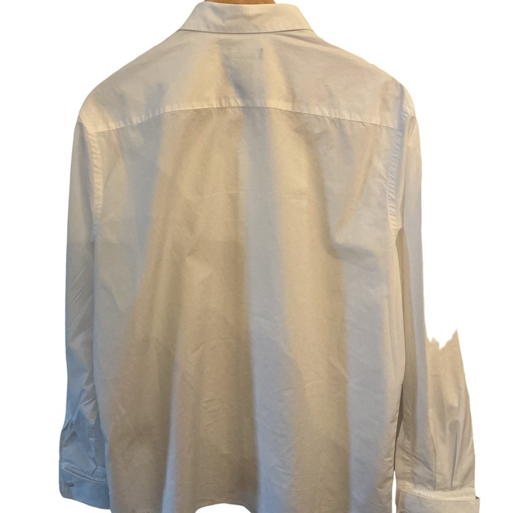 Claiborne‎ Pleated Front White Dress Shirt - Premium Cotton Size L - Picture 5 of 8